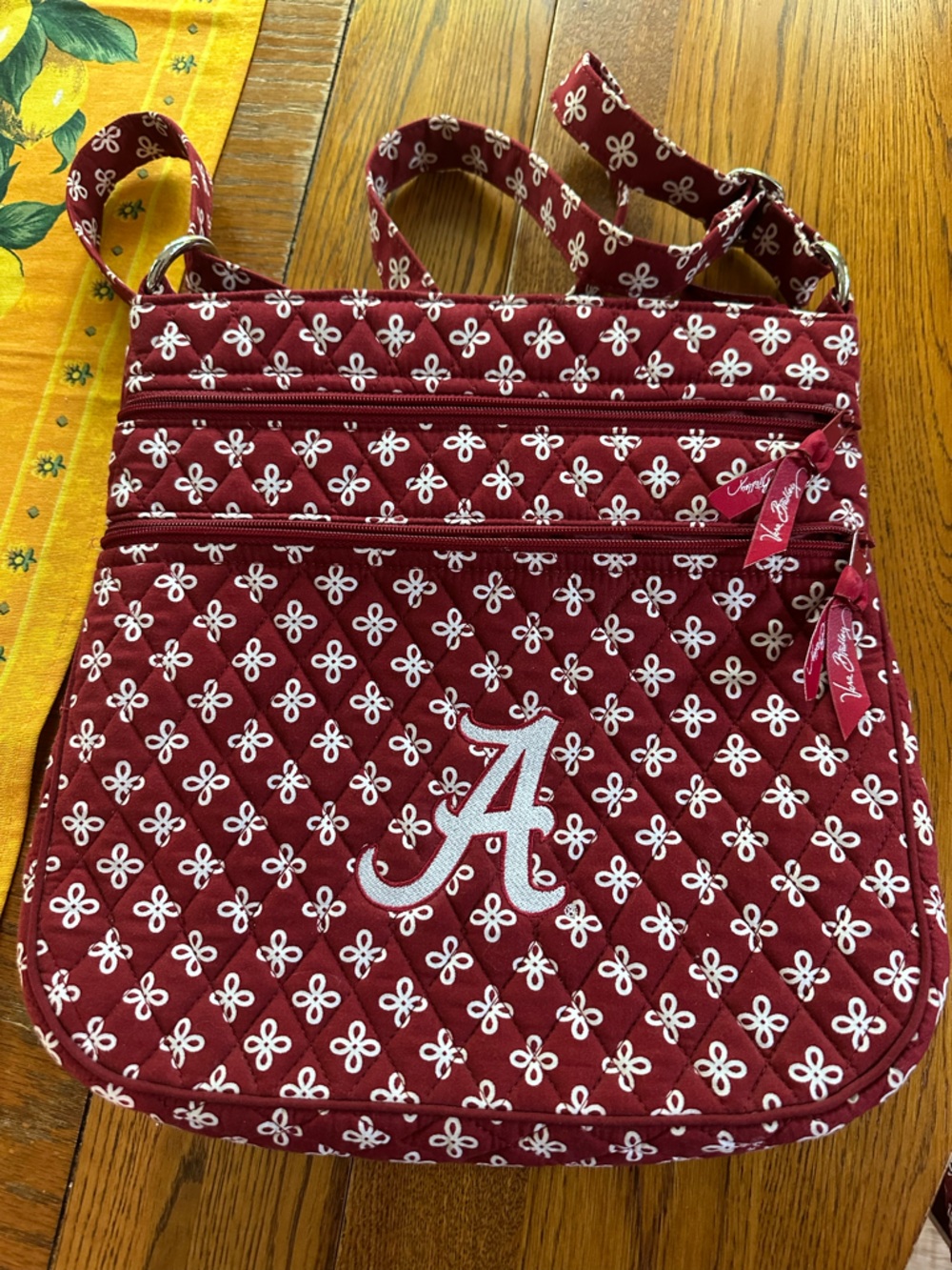 Vera Bradley Collegiate Collection Triple Zip Crossbody U of Alabama Bag NWOT